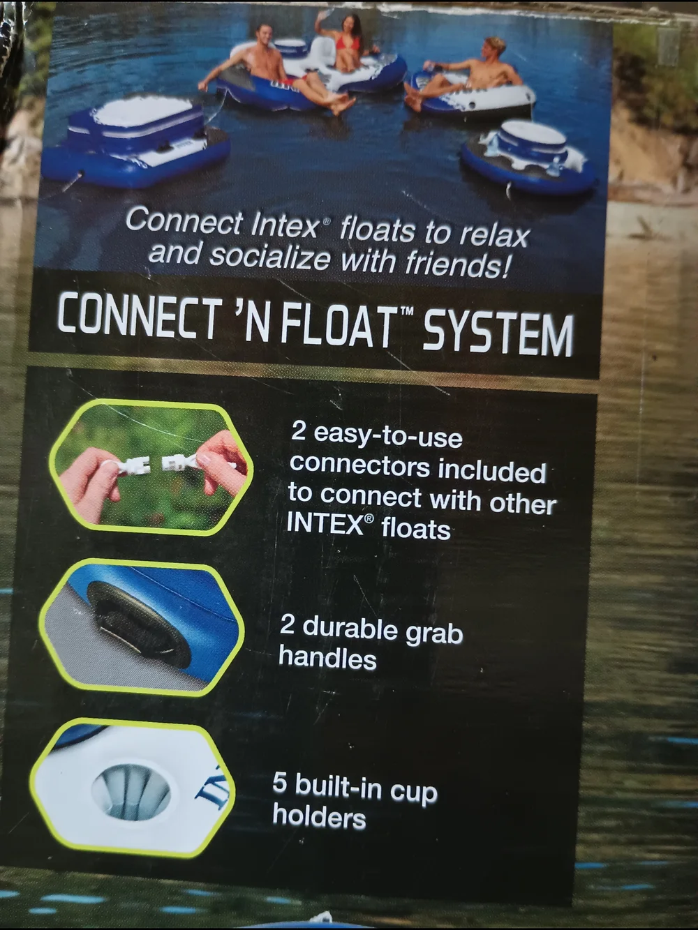 Intex Mega Chill Cooler Inflatable Float - Original Box. Party Time! Tubing!